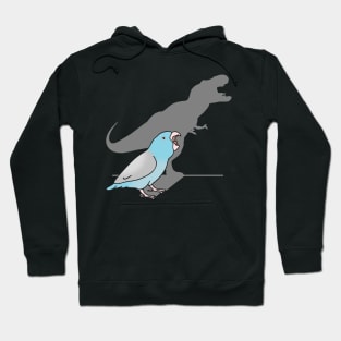 T-rex shadow - blue fallow parrotlet Hoodie